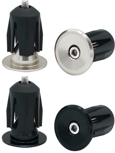 Dailygoods- Einddoppen Aluminium - 2 Paar - Voor Racefiets/Mountainbike/BMX - Rubber/Aluminium - Snit 3,4 x 2,4 cm - 100% Tevredenheidsgarantie - Stuurdoppen