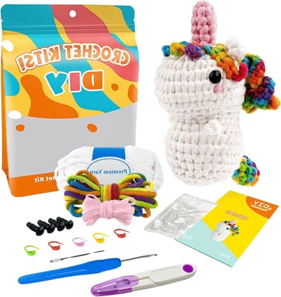 Beginner Haakset voor Unicorns met Stap-voor-Stap Video Tutorials, Perfect Cadeau voor Kinderen en Volwassenen