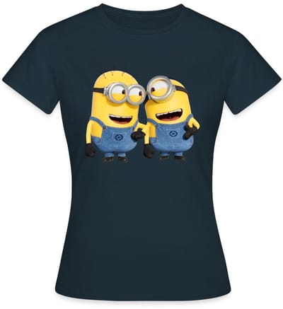 Minions Phil En Stuart Grappig T-Shirt Dames