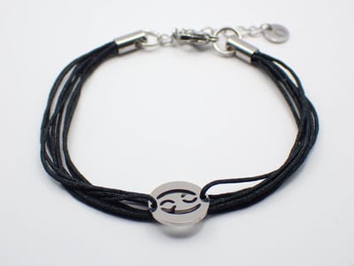 Colure® armband sterrenbeeld Kreeft zwart koord