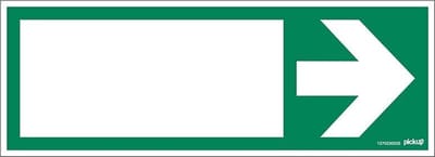 Pickup bord 33x12 cm - groen met pijl