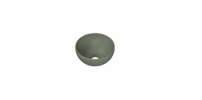 INK Otello XS porseleinen ronde waskom 24 x 24 x 12 cm, mat retrogroen