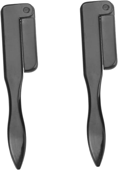 Opvouwbare Wenkbrauwkammen - Wimperkam Borstels - Make-up Aanbrengen - Roestvrijstalen Tanden - 117 cm Lengte - Zwart