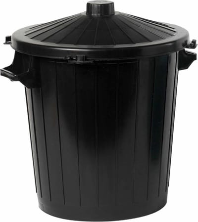 Prullenbak - Kunststof - Zwart - 80 liter