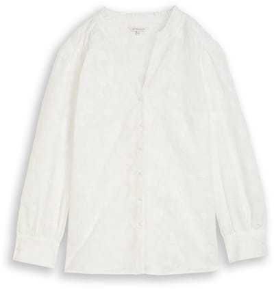 Tom Tailor - Plus Size - Loose fit blouse met borduursel - Maat 46 - White