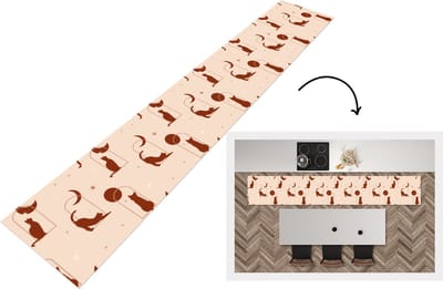 Keukenloper - Loper keuken - Kat - Sterren - Patronen - 300x50 cm - Keukenloper vinyl