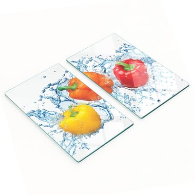 Geharde multifunctionele decoratieve glazen borden voor waterpepers 2x30x52 cm