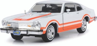 Ford Maverick Grabber (Wit/Oranje) (20 cm) 1/24 Motor Max {Modelauto - Schaalmodel - Miniatuurauto}