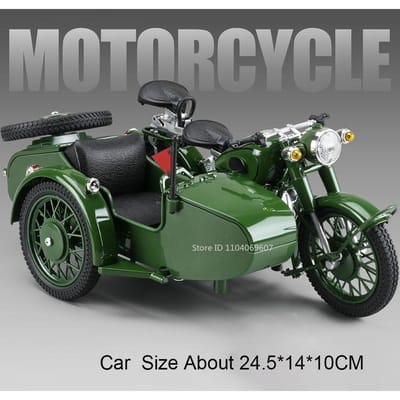 1:10 Zijspan Motorfiets Model Speelgoed Legering Diecast Miniatuur Xf250 Vintage Motoren Voorwiel Sturing Educatieve Motoren