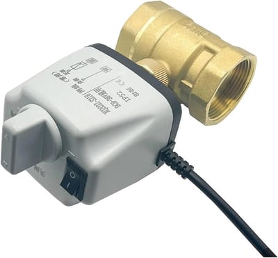 Gemotoriseerde kogelkraan - Elektrisch ventiel - Waterleiding regelen - Handmatige schakelaar - Dn50 - Messing