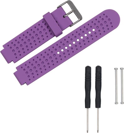 Siliconen bandje - geschikt voor Garmin Forerunner 220 / 230 / 235 / 620 / 630 / 735XT / Approach S20 / S5 / S6 - paars