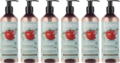 ITINERA - Regenererende Vloeibare Zeep met Sorrento Tomatenschil, 95% Natuurlijke Ingrediënten 370 ml / 6 stuks
