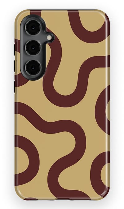 DripCase Motion Flow Tough Hoesje Samsung Galaxy S24 Plus | Backcover met Mag | Trendy Design | Valbescherming | Cocoa Curve