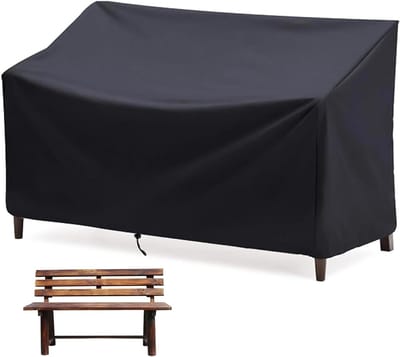 Waterdichte Tuinbankhoes voor 2-Zits Bank met Ventilatieopeningen, Beschermhoes voor Tuinmeubelen, Balkon en Terras, 134 x 66 x 89 cm