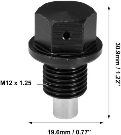 Dailygoods- Olieafvoerplug Magnetisch - Set van 2 - Aluminiumlegering - Inclusief 2 Pakking - Eenvoudige Installatie - Houdt Metaaldeeltjes Tegen - Afvoerplug