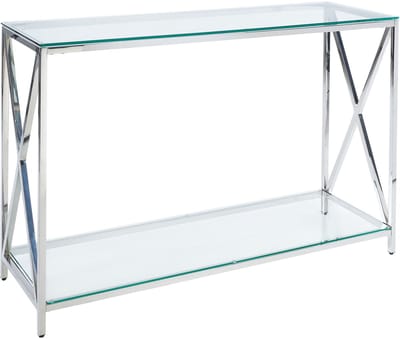 AUDET - Sidetable - Zilver - Veiligheidsglas