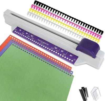 30-gaats Perforator - Losbladig pons - Papier organiseren - Afneembare klem - 6 vellen - Paars