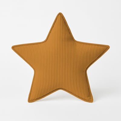 Sterkussen - Kinderkussen sierkussen - Decoratie kamer - Zacht corduroy materiaal - 60x60 cm - Honing