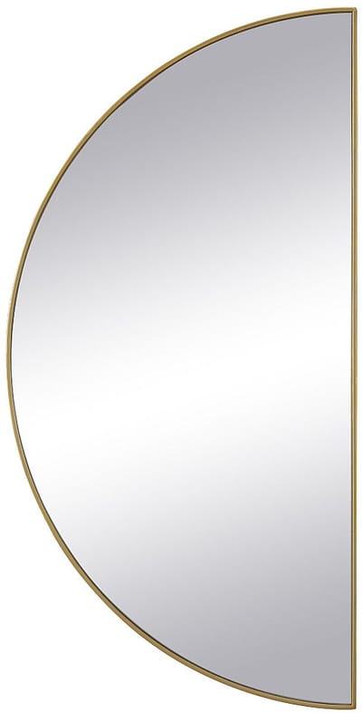 Vente-unique Metalen spiegel met halve cirkel design - B.50 x H.100 cm - Goudkleurig - GAVRA