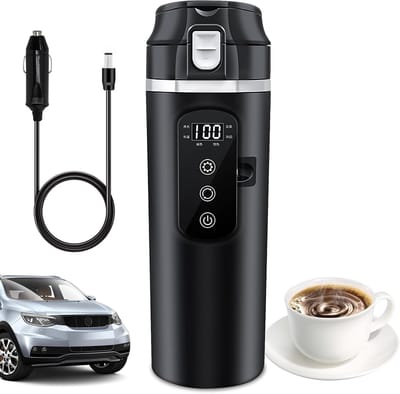 Waterkoker 12v voor Auto - Heetwaterdispenser Klein - Zwart