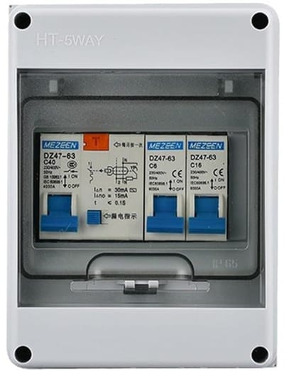 Waterdichte Zekeringkast - Verdeelkast Opbouw - Veilige Stroomvoorziening - IP65 Waterdicht - 110x93x152mm - Grijs