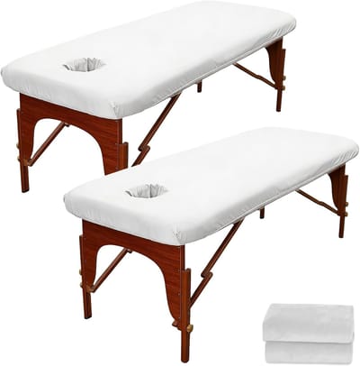 Massage Stoelhoes Set van 2, 80 x 190 cm, Waterafstotend en Wasbaar, Geschikt voor Schoonheidssalons, Spa en Therapie Tafels