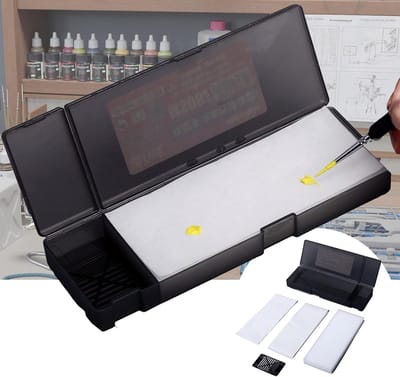 longziming -Wet-palet Voor Acrylverf - Luchtdichte Deksel - Houdt Verf Vochtig Tot 48 Uur - 1 Stuk - Voor Miniaturenschilders En Modelbouwers Blauw