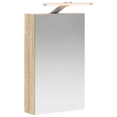 vidaXL - Badkamerspiegelkast - Sonoma - Eik - 30 - x - 10,5 - x - 50 - cm - Bewerkt - hout