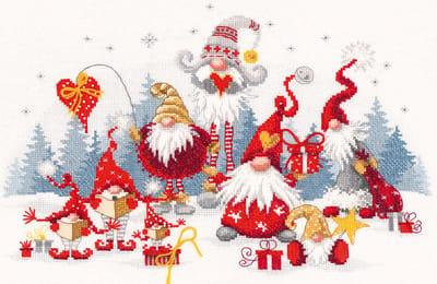 Vervaco - Telpakket kit - Kerst - Kerstbijeenkomst - PN-0195759 - Borduren - Borduurpakket - Borduurpakket volwassenen