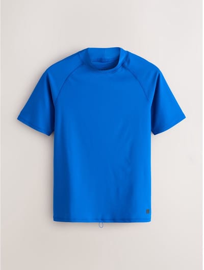 Next - Heren - Huidvriendelijk sportshirt met korte mouwen - Blauw