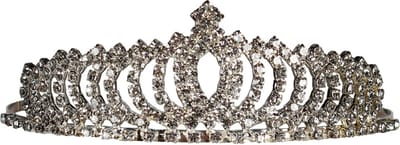 Strasskroontje zilver