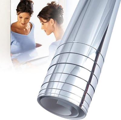 2M Flexibele Spiegelstickers - Zelfklevend Zilverkleurig Behang - Plak Ze Op Spiegels - Niet-Glazen Reflecterende Spiegelstickers - Spiegeltegels Voor Aan De Muur