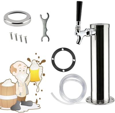 Aafinity Biertap - Thuistap - Tap - Tap Bier - Roestvrijstaal - voor thuis - Duurzaam en draagbaar - met montagemateriaal