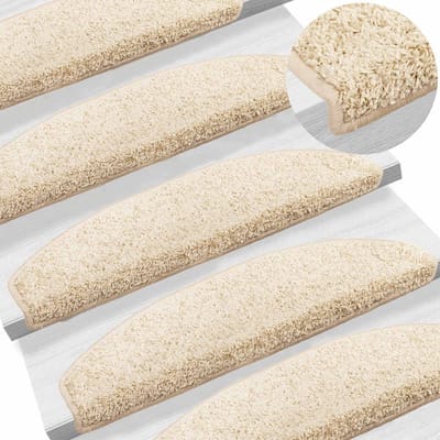 vidaXL - Zelfklevende - trapmatten - 15 - st - 80 - x - 24,5 - x - 3,5 - cm - Lichtbruin