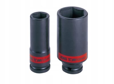 King Tony Lange Slagdoppen 1/2" x 80mm, 6-kant