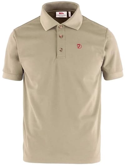 Fjällräven Crowley Korte Mouw Poloshirt Beige S Man