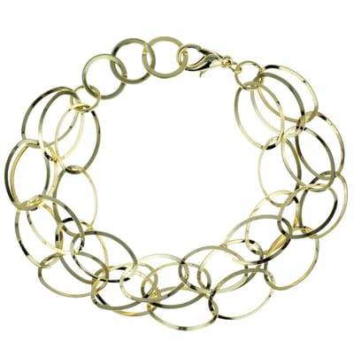 Behave - armband goudkleur ringen - moderne look - nikkelvrij