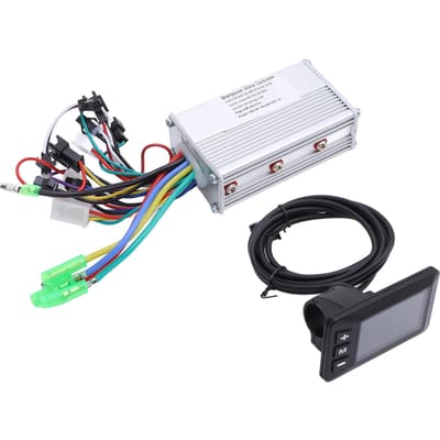 Contrôleur de vitesse de moteur de vélo électrique 24 V, 36 V, 48 V, 350 W, kit de contrôleur de moteur de scooter avec écran LCD white