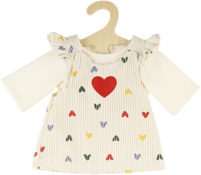 Heless poppenjurk hart confetti - poppenkleding 35-45cm.