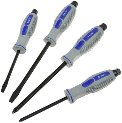 GEKO Schroevendraaierset - CrV Staal - Magnetische Punt - 4-delig