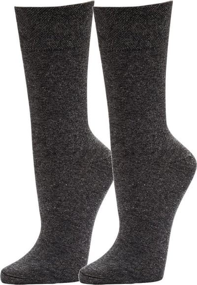Topsocks Comfort damessokken zonder elastiek kleur: antraciet maat: 35-38