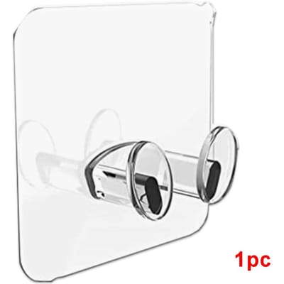 10/1 stuks Transparante Muurhaken Sterke Zelfklevende Hanger Stekkeraansluiting Houders Deur Plakhaak voor Keuken Badkamer 6x6cm