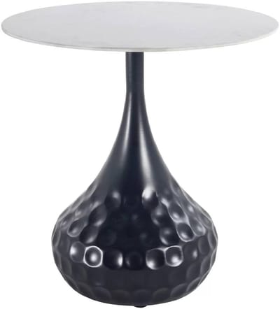 PTMD Bijzettafel Anna - 44x44x50 cm - Metaal - Wit