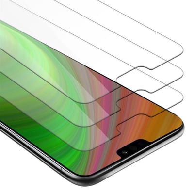 Cadorabo 3x Screenprotector geschikt voor Honor 8X - Beschermende Pantser Film in KRISTALHELDER - Getemperd (Tempered) Display beschermend glas in 9H hardheid met 3D Touch