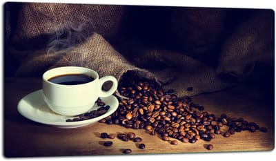 TMK ArtDeko - Snijplank - Inductieplaat Bescherming - Glas - Koffie Motief