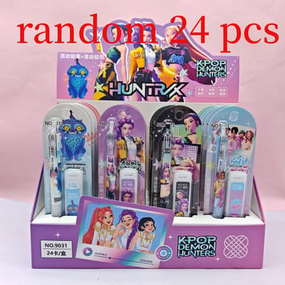 2026 Heet Cartoon K- PopDemonenjager Meisjes Mechanisch Potlood Set Cartoon Lumi Klikpotlood School Kantoor Schrijfwaren Set Cadeau