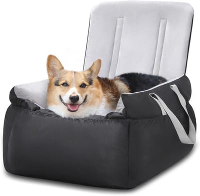 Hondenautostoeltje voor kleine honden - wasbaar en comfortabel met opbergvakken