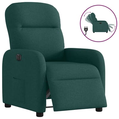 vidaXL - Fauteuil - verstelbaar - elektrisch - stof - donkergroen