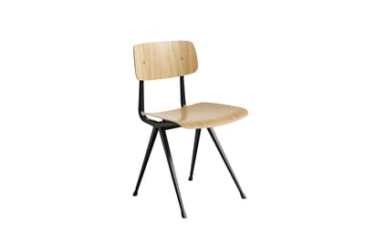 HAY - Result stoel - Glijders voor tapijt - zwart - eiken mat gelakt - beige
