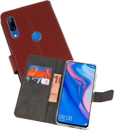 Booktype Telefoonhoesjes - Bookcase Hoesje - Wallet Case - Geschikt voor Huawei P Smart Z - Bruin